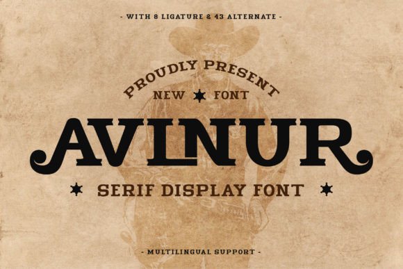 Avlnur Font: Elegant Display Typeface for Handmade Brands