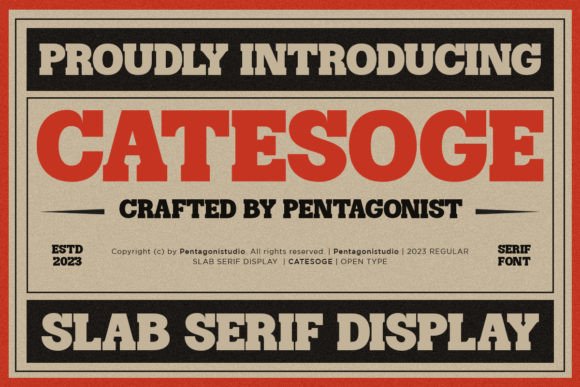Catesoge: A Bold Retro Display Font for Handmade Labels & Printables