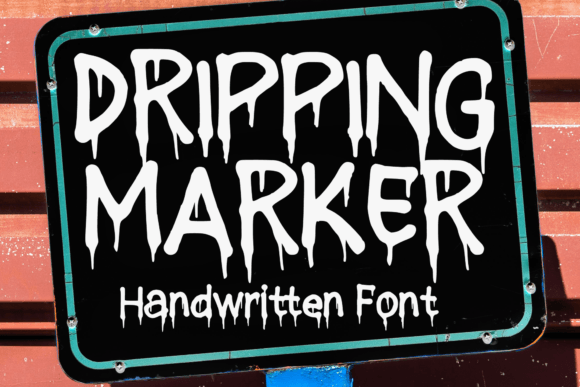 Dripping Marker: A Painted-Style Display Font for Handmade Brands