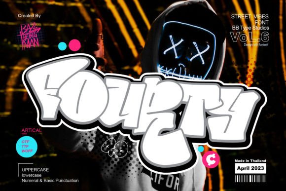 Fourty Cent Graffiti Display Font for Crafters