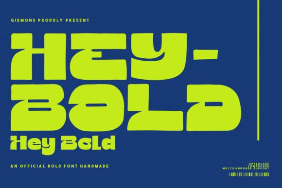 Hey Bold Display Font for Handmade Labels & Printables