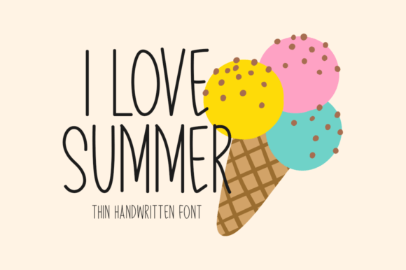 I Love Summer: A Handwritten Display Font with Editorial Warmth