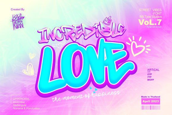 Incredible Love: A Display Font with Heart and Grit