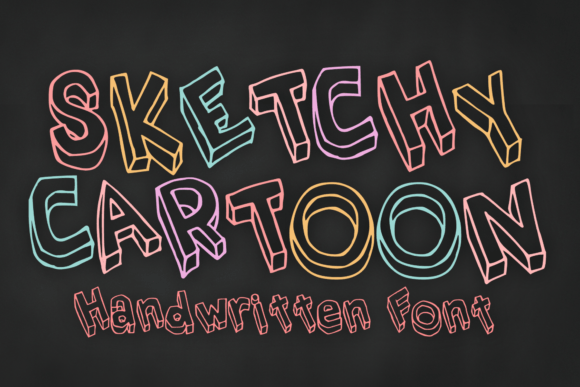 Sketchy Cartoon: A Playful 3D Handdrawn Typeface for Branding