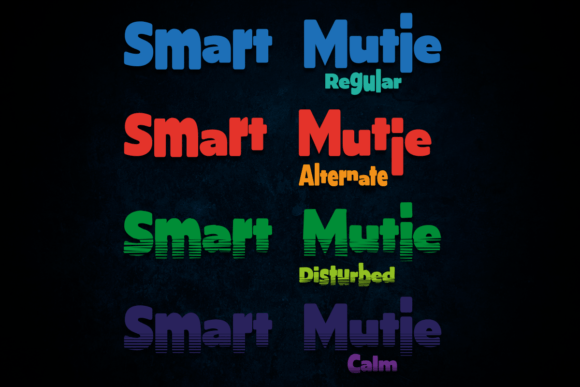 Smart Mutie: A Playful Display Font for Handmade Charm