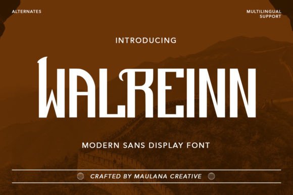 Walreinn: A Display Font That Speaks Before You Do